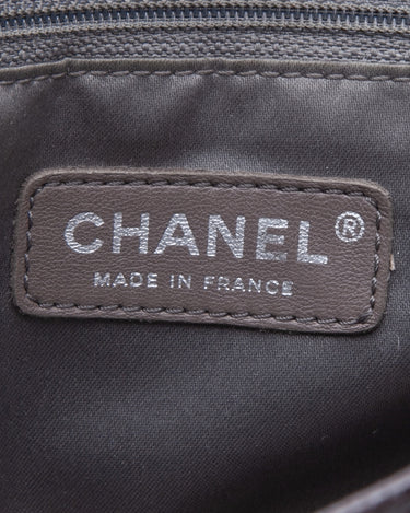Chanel Glazed Calfskin Small Deauville Tote Black