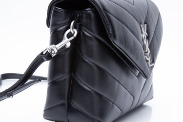 SAINT LAURENT Black Calfskin Monogram Toy Crossbody Bag (New)