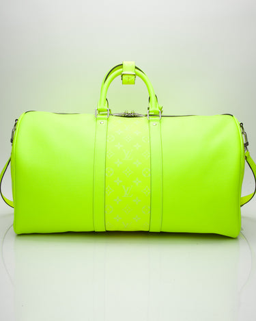 Louis Vuitton Keepall Bandouliere 50 Neon Yellow for Women