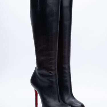 CHRISTIAN LOUBOUTIN Botalili Knee-High Leather Boots 39.5