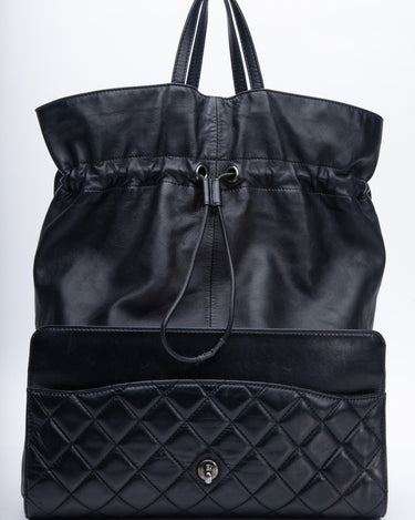 Chanel Drawstring Large Flap Shoulder Bag