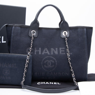 Chanel Maxi Black Nylon Shopping Tote