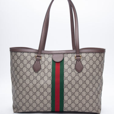 GUCCI Ophidia Web-Stripe GG Supreme Canvas Tote Bag