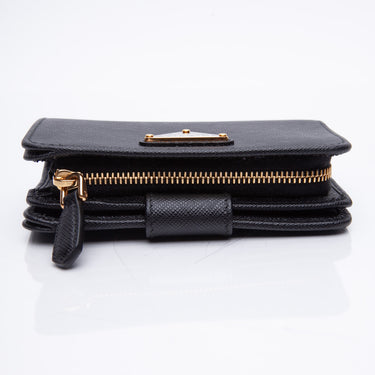 PRADA Black Saffiano Leather Wallet