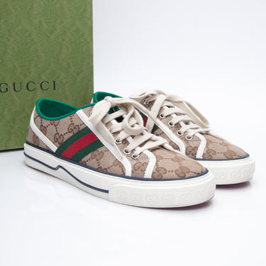 GUCCI Tennis 1977 Sneakers GG Canvas Size 37+