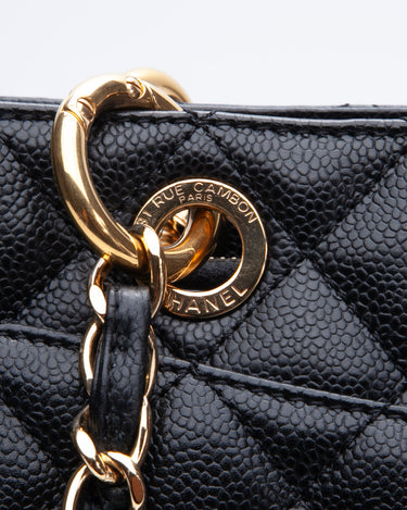 Chanel Black Caviar Quilted Grand Shopping Tote GST