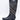 BURBERRY Black Plaid Rubber Knee-High Rain Boots 36