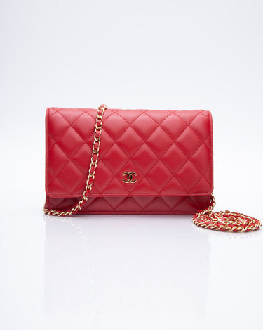 Chanel Red Caviar Timeless Wallet on Chain (WOC) Q6BATM0FRB029