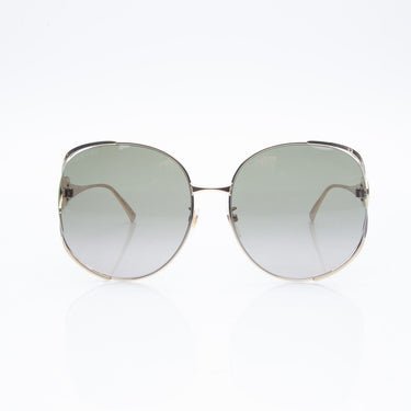 GUCCI Oval Metal Gold Sunglasses (New)