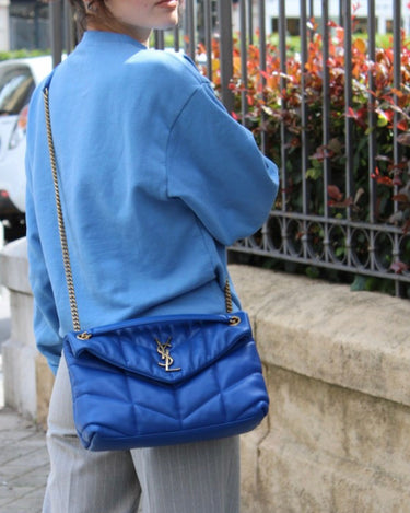 Saint Laurent Loulou Toy Puffer Lambskin Clutch Bag