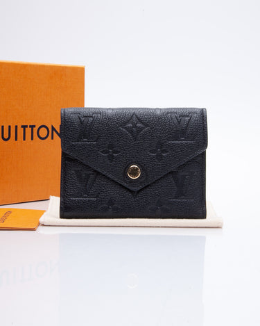 LOUIS VUITTON Empreinte Victorine Wallet Black 1139963