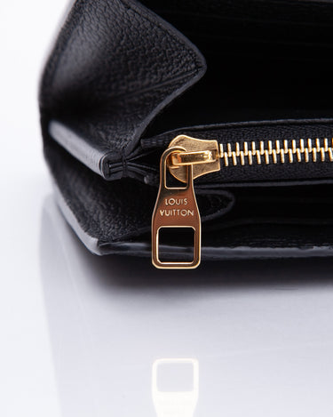 Louis Vuitton Sarah Wallet Monogram Empreinte Leather Black Authentic