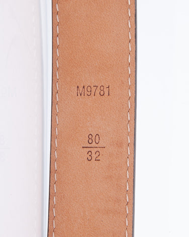 Louis Vuitton 25mm Mini Monogram Canvas LV Initials Belt Size 80
