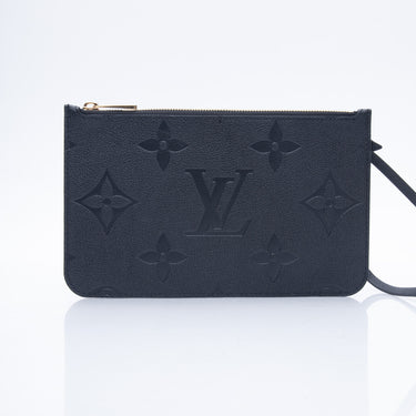 LOUIS VUITTON Monogram Black Empreinte Leather Wristlet (New)