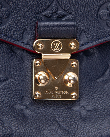 LV Pochette Metis Navy Blue Empreinte Leather with Gold Hardware