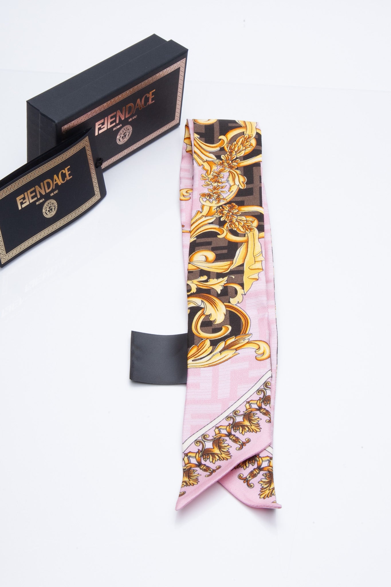 Fendi 'Signature Twilly' Scarf in Pink