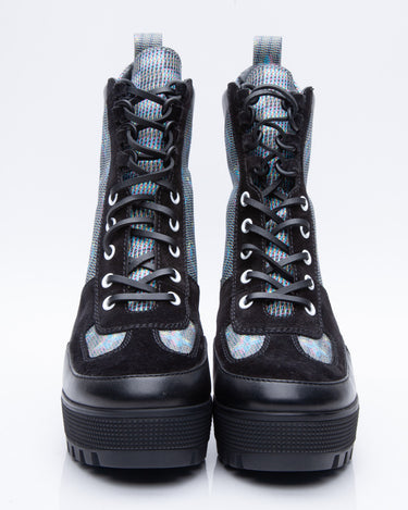 Louis Vuitton Laureate Black Monogram Platform Desert Boots (Size 37 1/2)