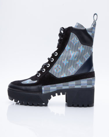 Louis Vuitton - Laureate Platform Desert Boots - Black - Women - Size: 39.0 - Luxury