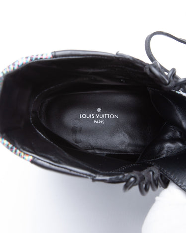 Louis Vuitton, Shoes, Louis Vuitton Laureate Platform Desert Boots Navy  Monogram