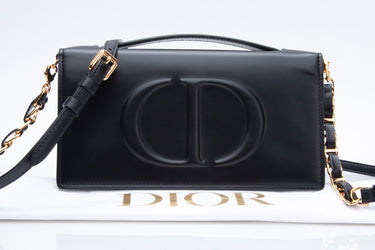 DIOR Black CD Signature Calfskin Mini Crossbody Bag (New)
