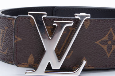 LOUIS VUITTON Monogram Reversible 40mm LV Initiales Belt 100/40
