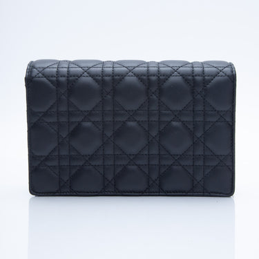 DIOR LADY DIOR CHAIN POUCH Black Cannage Lambskin crossbody