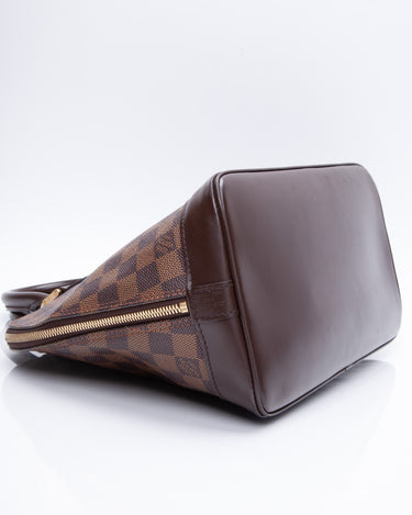 Louis Vuitton Hand Bag Alma MM Damier With Large Damier Wristlet.