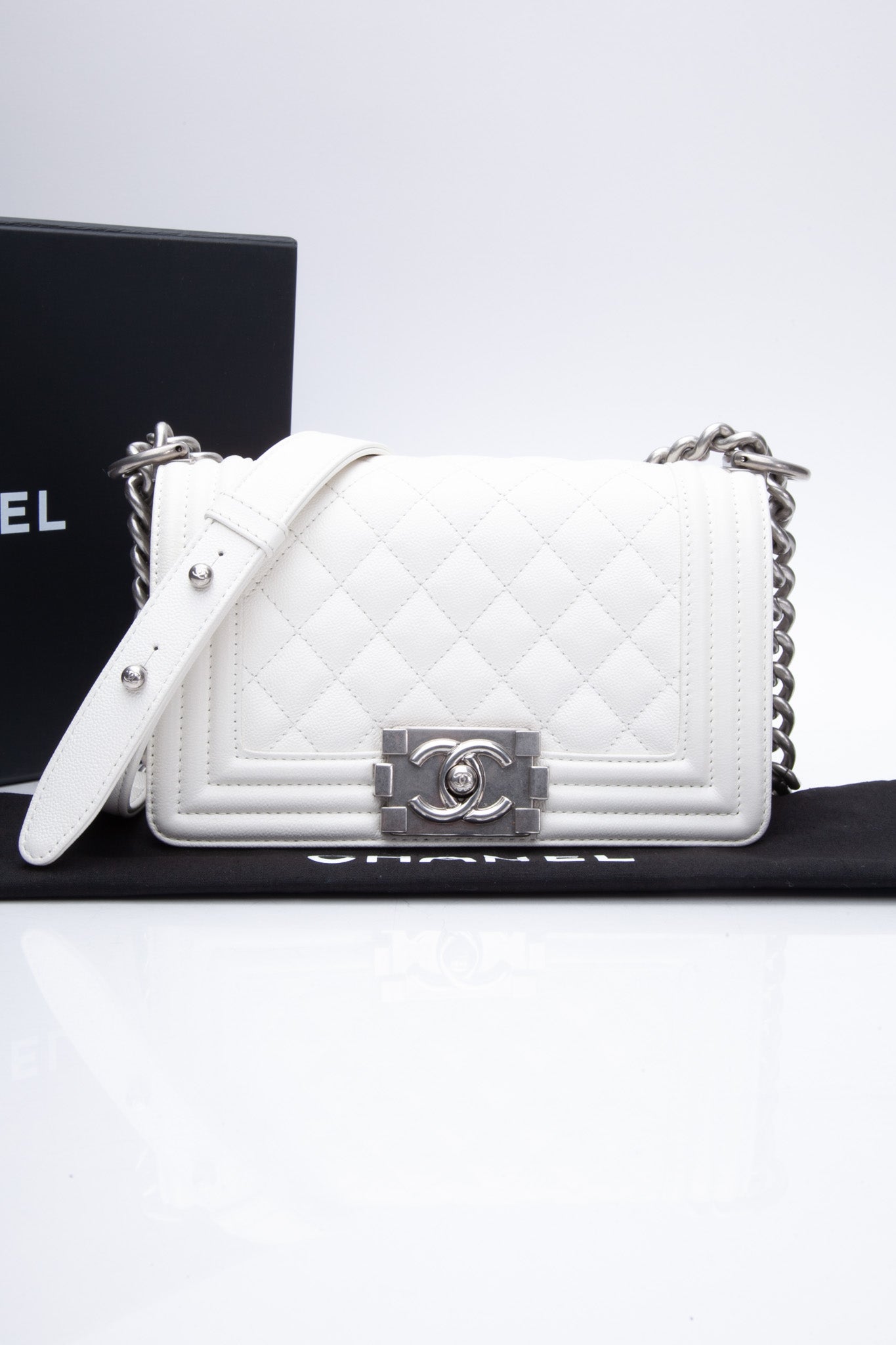 Chanel Small Quilted Caviar Boy Flap Bag