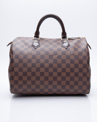 Louis Vuitton damier ebene coated canvas speedy 30 bag - Labels