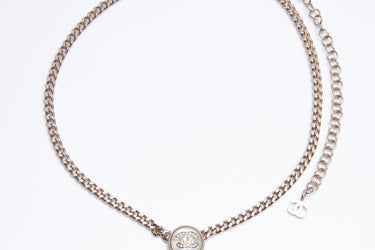 CHANEL Strass & Resin CC Choker Necklace