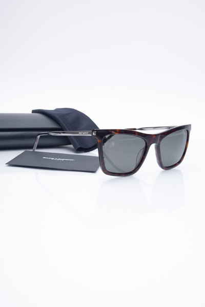 SAINT LAURENT Havana Silver Grey Sunglasses – Luxury Labels display picture 1