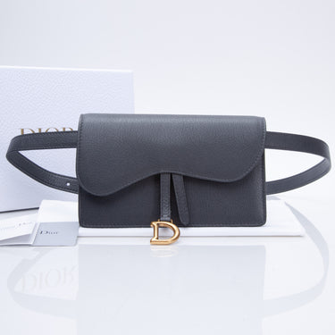 DIOR Gray Saddle Belt Pouch (New)