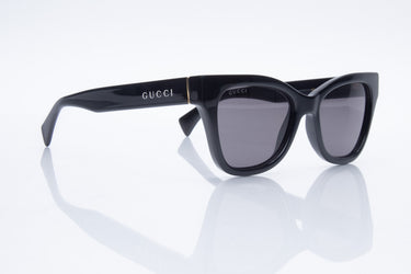 GUCCI Black Acetate Gold Detail Sunglasses