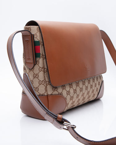 GUCCI Brown GG Canvas Messenger Crossbody Bag – Luxury Labels
