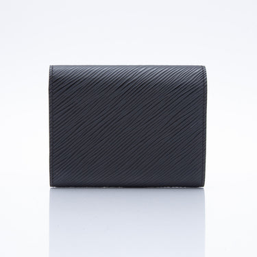 LOUIS VUITTON Black Epi Noir Twist Wallet