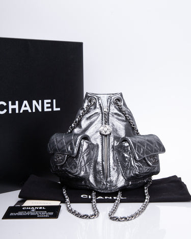 Chanel Mini Silver Metallic Platinum Backpack (New) – Luxury Labels