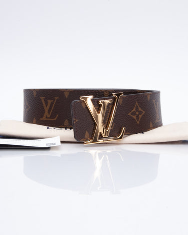 Louis Vuitton damier ebene 40mm Initials Belt Size 85/34 Brown