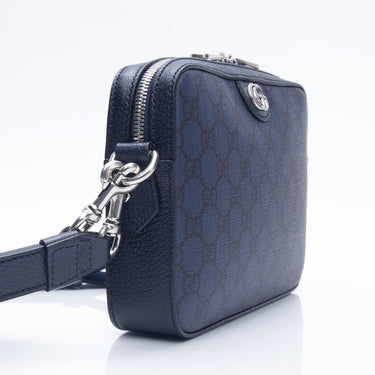 GUCCI GG Ophidia Blue and Black Supreme Canvas Crossbody Bag