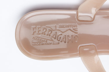 SALVATORE FERRAGAMO Beige with Gold Bow 7