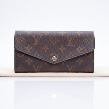 LOUIS VUITTON Monogram Sarah Wallet Coquelicot Red