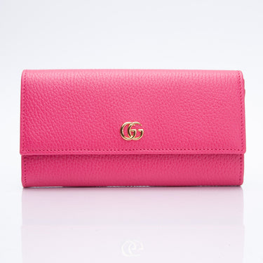 GUCCI Pink leather Continental Wallet (New)