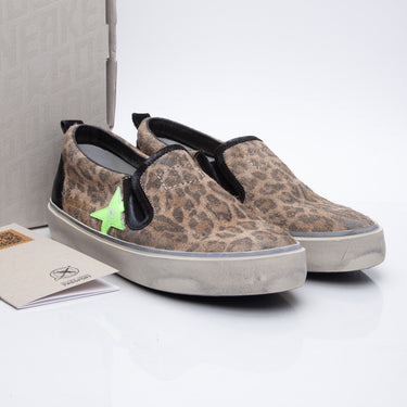 GOLDEN GOOSE Hanami Leopard Suede Sneakers Size 38