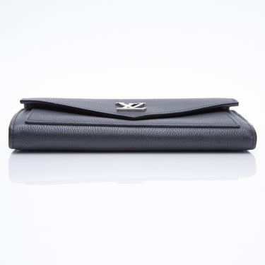 LOUIS VUITTON Black Soft Calfskin Lockme Wallet