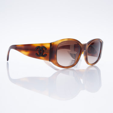 CHANEL Acetate Oval Sunglasses (New)