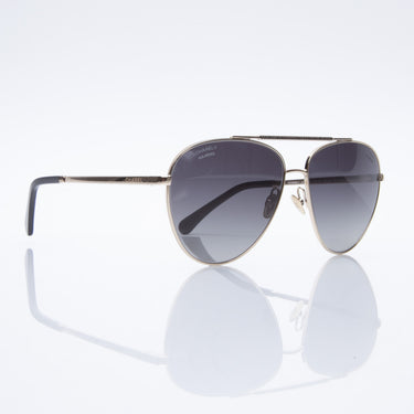 CHANEL Pilot Metal and Strass Sunglasses
