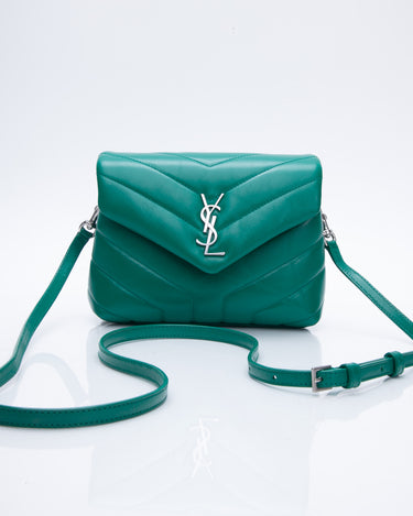 Saint Laurent Monogram Y Quilted Toy Loulou Crossbody Bag w/Tags - Green  Mini Bags, Handbags - SNT271627