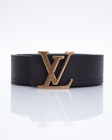 Louis Vuitton Belt Initiales Reversible 40MM Black in Taurillon
