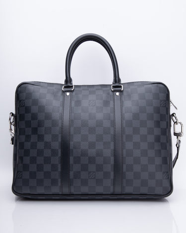 Louis Vuitton Black Damier Graphite Porte Documents Voyage PM