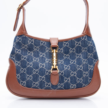 GUCCI Jackie Hobo Bag Denim Shoulder/Crossbody Bag