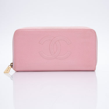 CHANEL Pink timeless Continental 'CC' Wallet